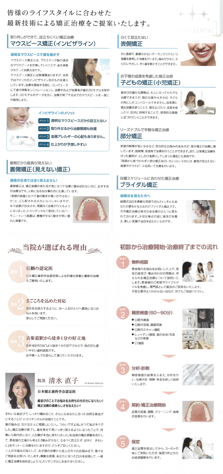 表参道ヒカリデンタル矯正歯科のお知らせ内容